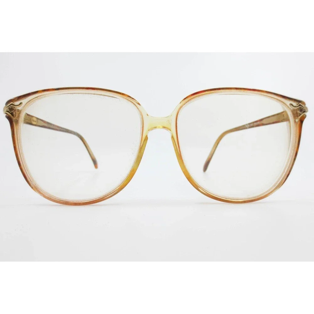 Monet MT-28 BRN Marine Eyeglasses Brown Tortoise Oversized Round Frames Gold